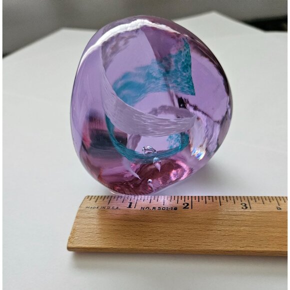 Vintage Caithness Scotland Glass 2.75" PEBBLE Paperweight - Picture 5 of 10